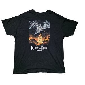Attack On Titan Final Season Eren Titan T-Shirt Men’s 2XL Black Anime Graphic
